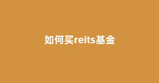 如何买reits基金(reits基金在哪里买)_https://www.hhem8.com_科创板_第1张