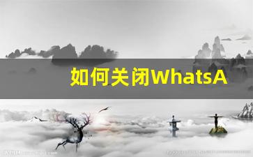 如何关闭WhatsApp电话