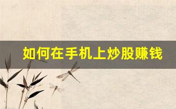 如何在手机上炒股赚钱(想在手机上炒股怎么弄)_https://www.wanyuyiyao.com_上交所_第1张