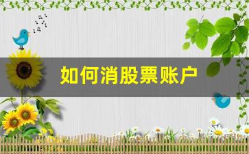 如何消股票账户(如何消股票账户信息)_https://www.qldgs.com_国际期货_第1张