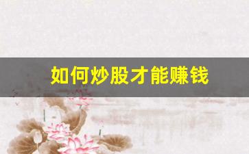 如何炒股才能赚钱(如何炒股赚钱成功率高)_https://www.erdeww.com_期货_第1张
