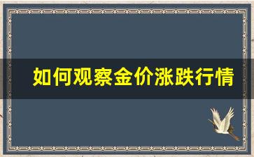 如何观察金价涨跌行情_如何判断金价跌涨