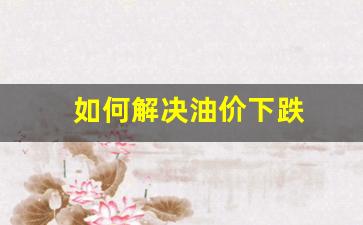 如何解决油价下跌-油价上涨对策