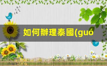 如何辦理泰國(guó)長(zhǎng)期簽證(辦理泰國(guó)長(zhǎng)期簽證需要多久)