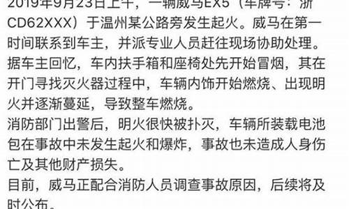 威马汽车起火 视频,威马汽车起火用的什么电池