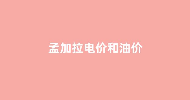 孟加拉电价和油价_孟加拉电汇