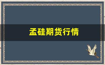 孟硅期货行情(期货高手孟德稳)_https://www.jyywjc.com_股票_第1张