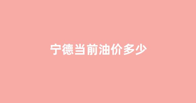 宁德汽油一升多少钱_宁德当前油价多少