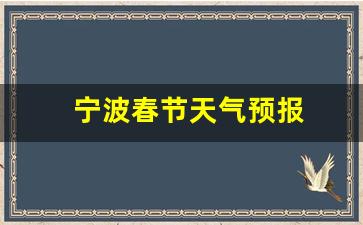 宁波春节天气预报_宁波春节天气预报15天