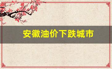 安徽油价下跌城市-安徽油价上涨