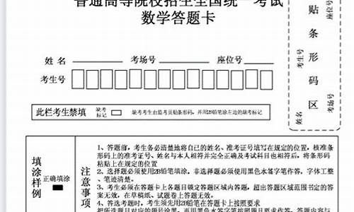 高考数学答题卡图片2021,安徽高考答题卡数学