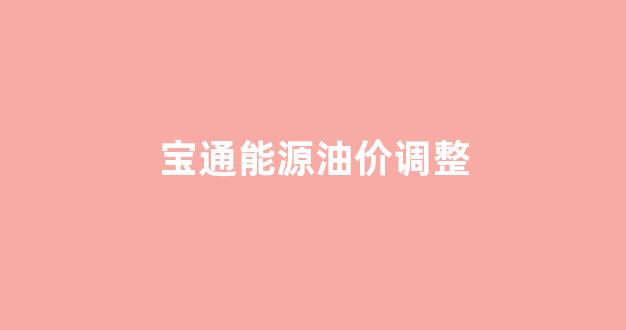 宝通能源汽油为什么那么便宜_宝通能源油价调整