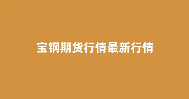 宝钢期货行情最新行情(宝钢股份期货行情)_https://www.hhem8.com_上交所_第1张
