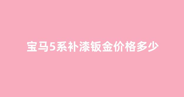 宝马5系钣金喷漆多少钱_宝马5系补漆钣金价格多少