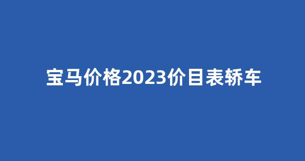 宝马价格2023价目表轿车(宝马汽车2020年新款价格)_https://www.taocizhiliang.com_效果图_第1张
