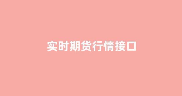 实时期货行情接口(实时期货行情软件)_https://www.jnskb.com_效果图_第1张