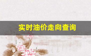 实时油价 油价网_实时油价走向查询