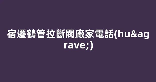 宿遷鶴管拉斷閥廠家電話(huà)(1)