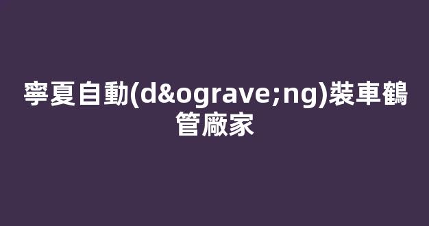 寧夏自動(dòng)裝車鶴管廠家(寧夏自動(dòng)裝車鶴管廠家電話)(1)