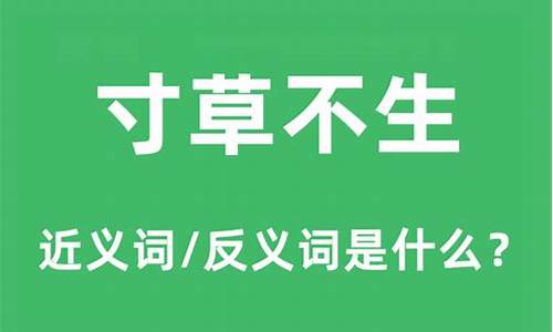 寸草不生的意思和造句-寸草不生的意思和造句是什么