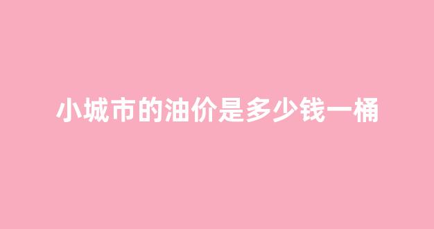 小城市的油价是多少钱一桶_一个城市的油价是一样的吗
