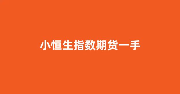 小恒生指数期货一手(小恒生指数期货一手多少保证金)_https://www.dcjwmf.com_中金所_第1张