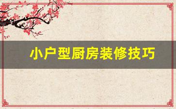 小户型厨房装修技巧-小户型厨房装修技巧, 看过再装不后悔!