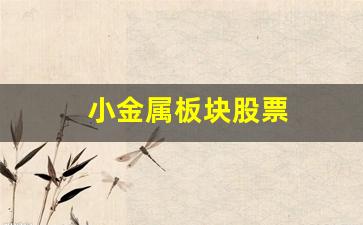 小金属板块股票(小金属板块股票几月炒好)_https://www.huakunhengjia.com_金融资讯_第1张
