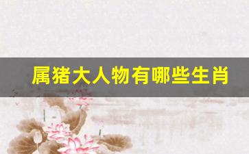 属猪大人物有哪些生肖-属猪的大官及名人