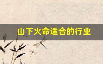 山下火命适合的行业