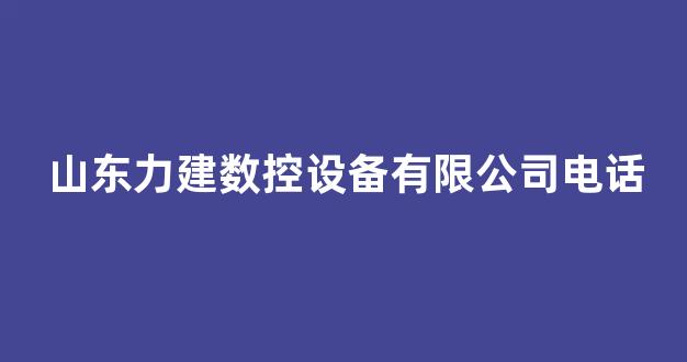 山东力建数控设备有限公司电话(山东力建数控设备有限公司电话多少)_https://www.hn-life.com_科创板_第1张