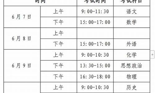 山东新高考时间科目安排表图片_山东新高考时间科目