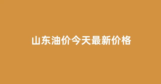 山东油价调整最新消息价格_山东油价今天最新价格