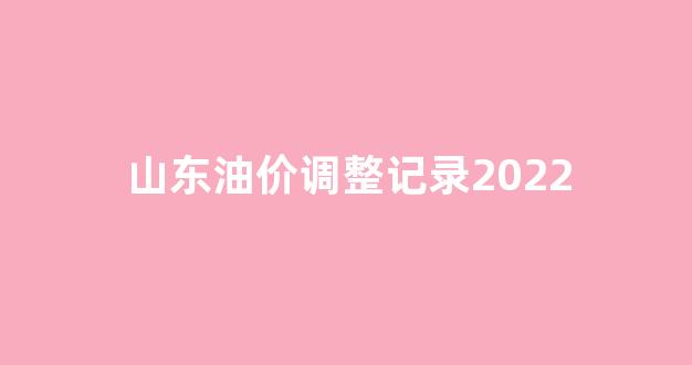 山东油价调整记录2022_山东油价上调