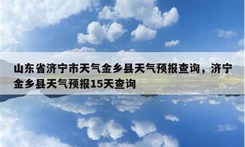 山东济宁金乡天气预报15天准确_山东济宁金乡天气预报