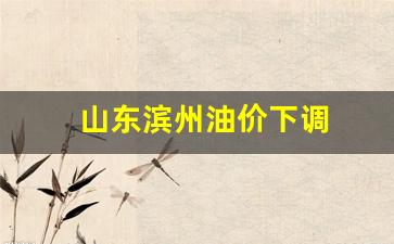 山东滨州油价下调_山东滨州油价下调了吗
