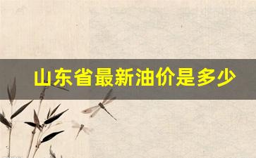 山东当前油价-山东省最新油价是多少