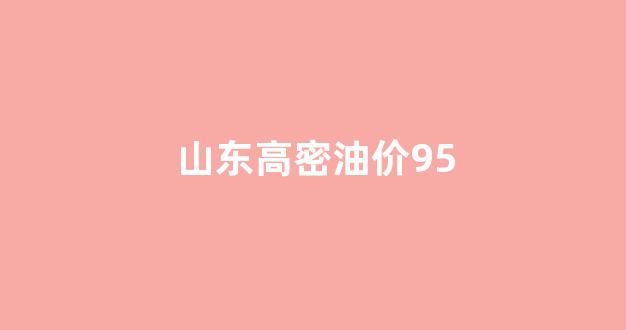 山东高密油价95_高密92号汽油价格