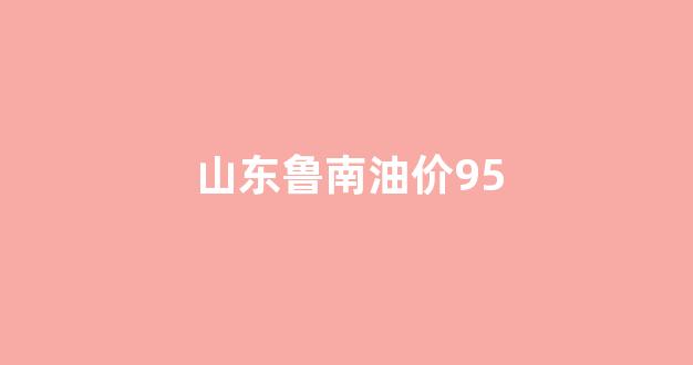 山东95号汽油价格当日油价_山东鲁南油价95