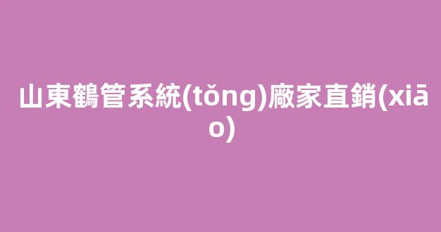 山東鶴管系統(tǒng)廠家直銷(xiāo)(鶴管產(chǎn)品)(1)