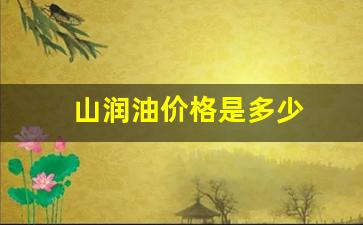 山润油价格是多少-山润的油怎么样