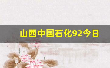 山西中石化95汽油今日价格-山西中国石化