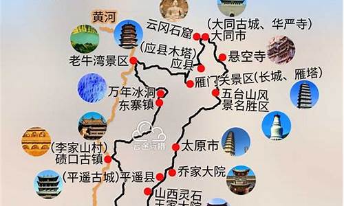 山西旅游线路图