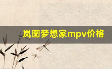 岚图梦想家mpv价格2023款(岚图梦想家mpv价格2023款颜色)_https://www.qldgs.com_恒指期货_第1张