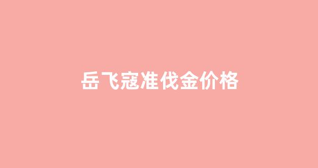 岳飞寇准伐金价格_岳飞寇准是一个朝代的人吗