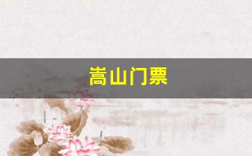 嵩山门票-嵩山门票免票政策