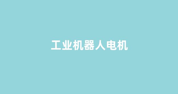 工业机器人电机(工业机器人电机搬运程序)_https://www.ccit-cctv.com_上交所_第1张