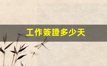 工作簽證多少天(工作簽證多少天能辦下來)
