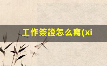 工作簽證怎么寫(xiě)(工作簽證需要什么材料)