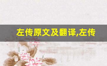 左传原文及翻译,左传全文,左传翻译,左传全诗解析-第1张图片-我的生活随想